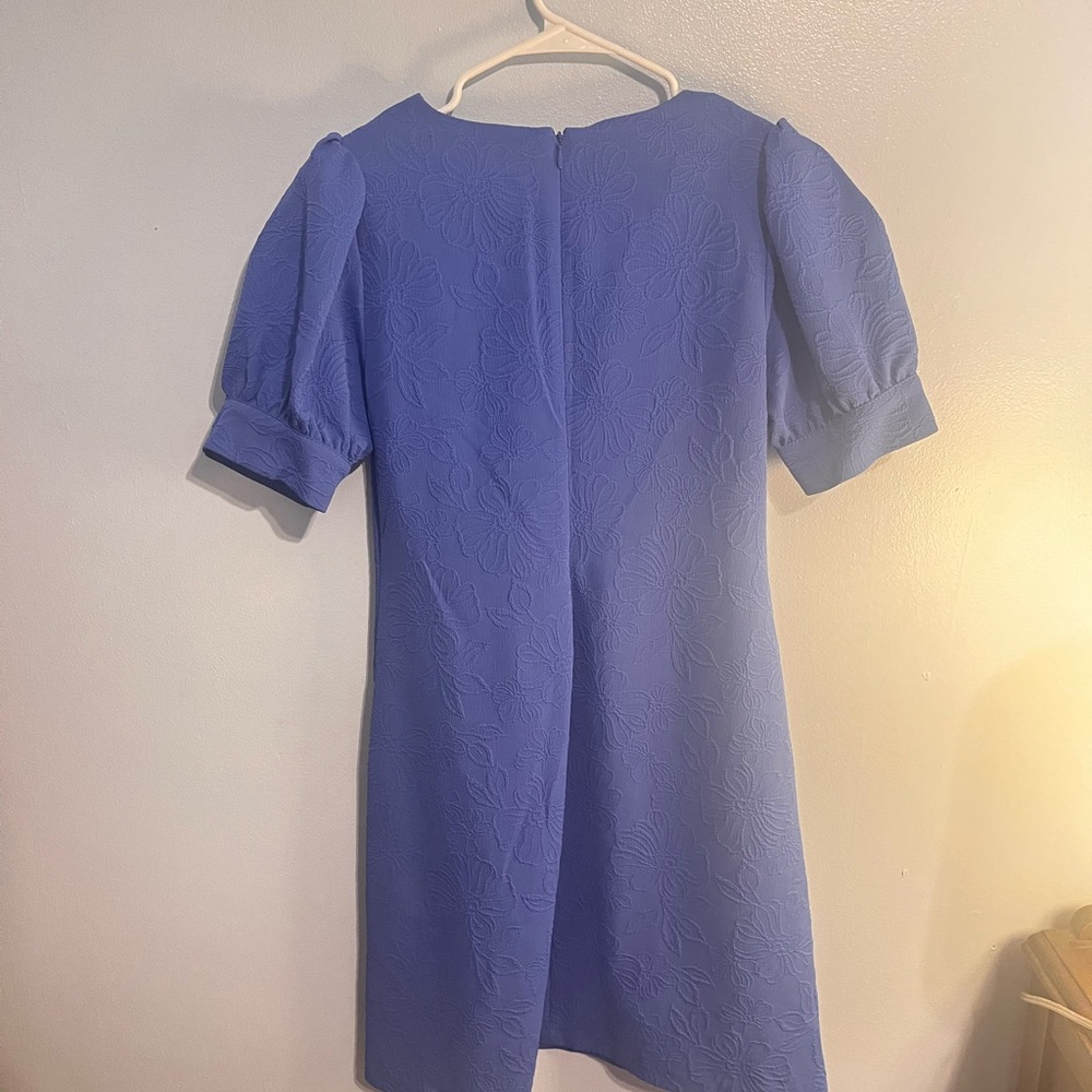 Tommy Hilfiger Blue Puff Sleeve Midi Dress - Picture 3 of 3